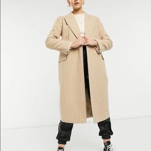 Topshop Chalk Stripe Coat